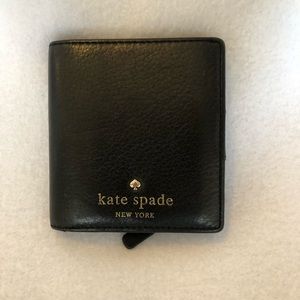 Kate Spade small black leather wallet